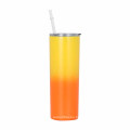 New Type Wholesale Straight 20 Oz Double Walled Stainless Steel Tumbler With Straw